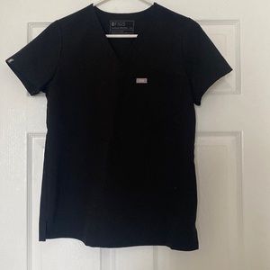 FIGS Catarina Scrub Top - Black XS